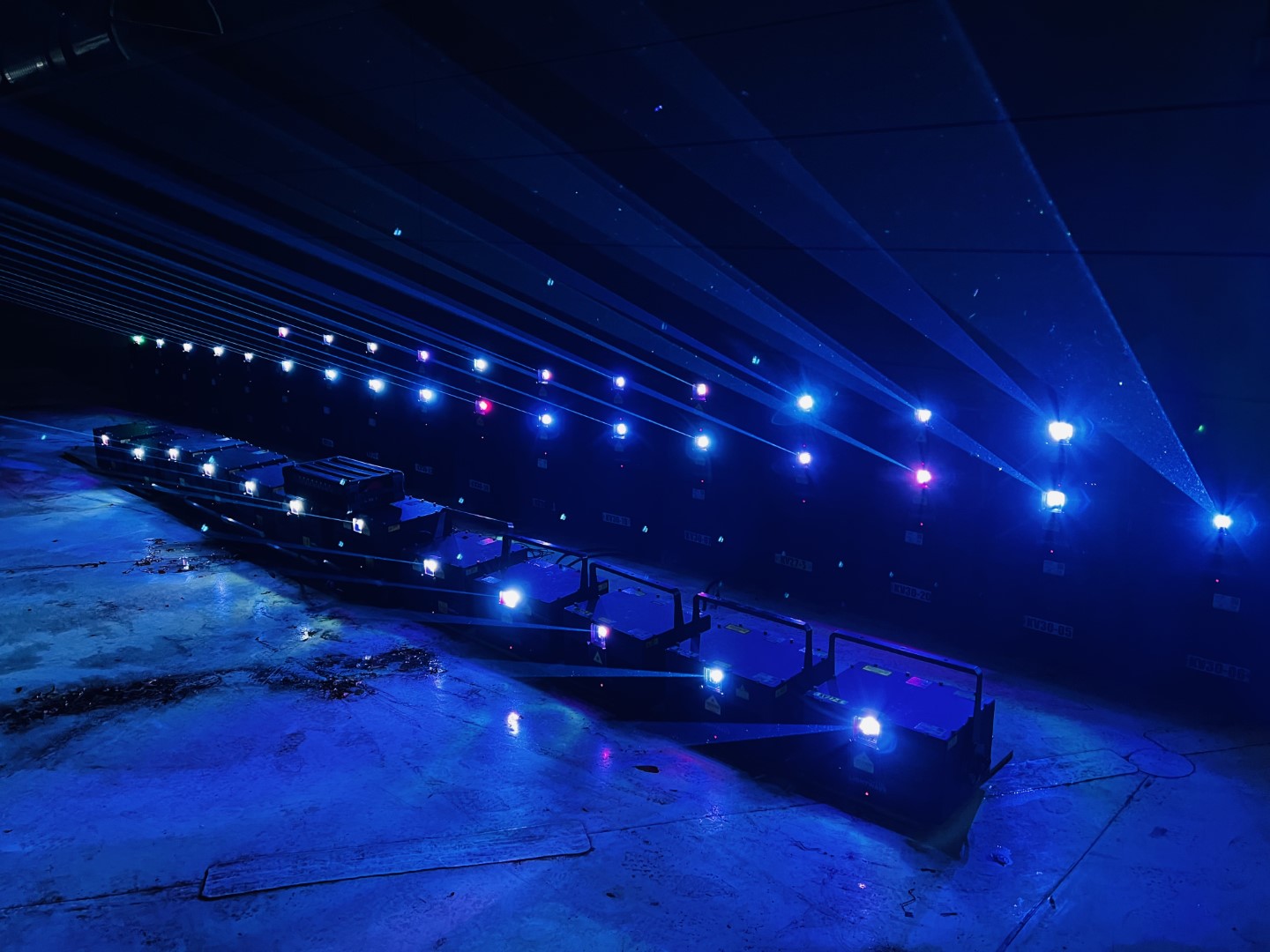 Massive Laser array to create the city scale projections