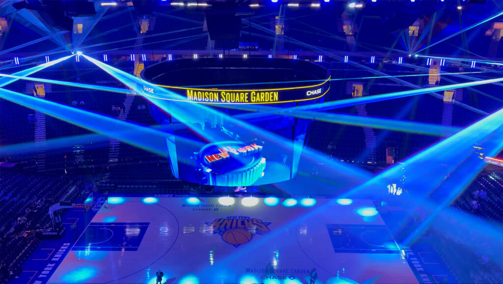 NY Knicks Laser Light Show at Madison Square Garden